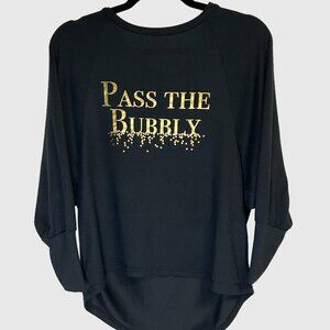 la Vie en Rose Women's 'Pass The Bubbly' Pajama Long Sleeve - Black - US S